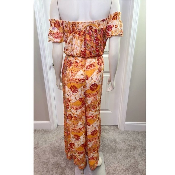 Free People Multi Colored Off Shoulder Jumpsuit - Picture 5 of 9